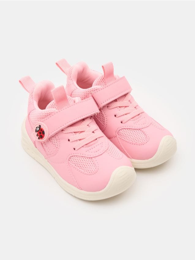 Sinsay - Adidași cu branț din piele cu certificat „PICIOR SĂNĂTOS” - roz