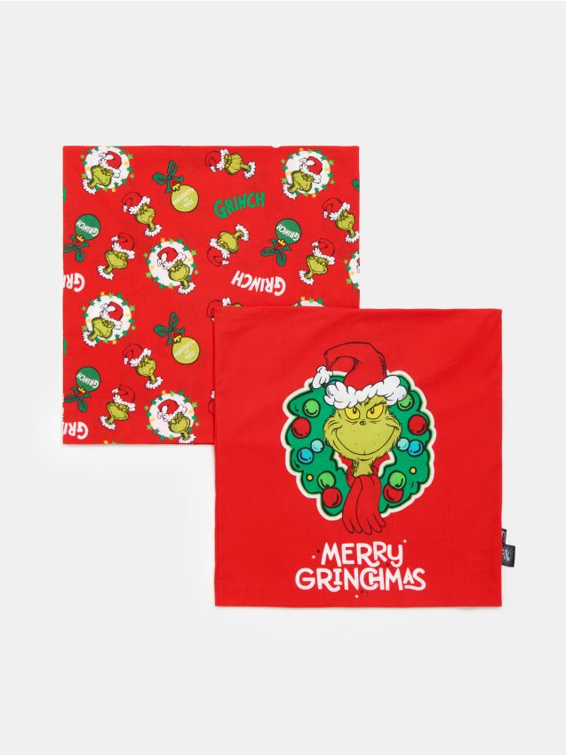 Sinsay - Obliečka na vankúš Grinch - červená