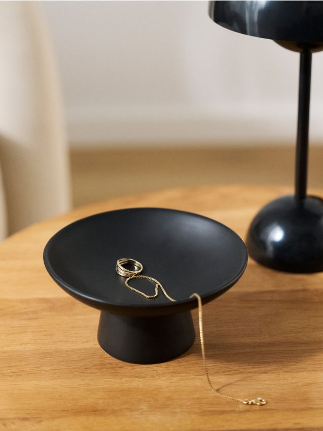 Sinsay - Tavă decorativă din ceramică pe picior - negru