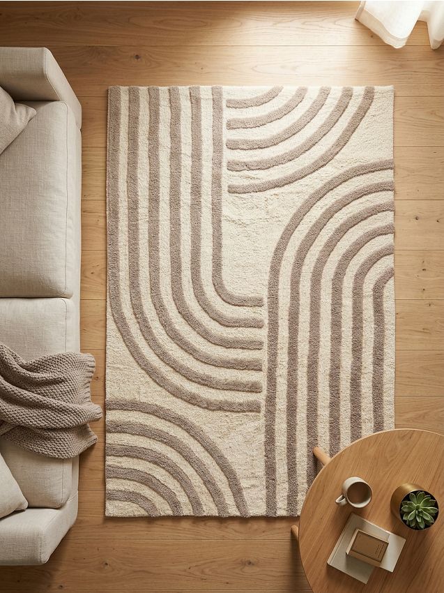 Tappeto con motivo geometrico - beige