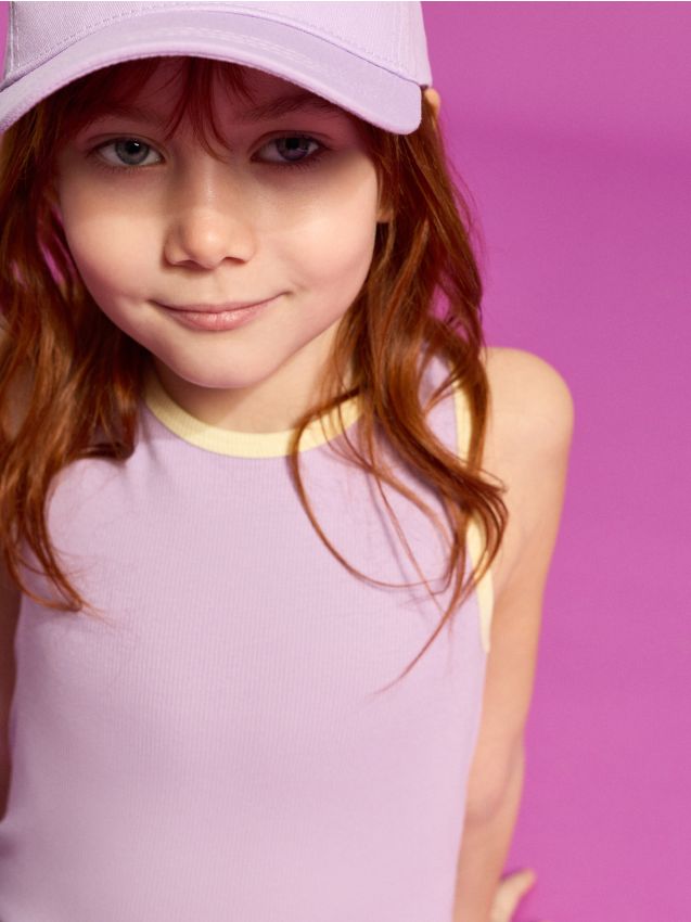 Sinsay - Tricouri din bumbac cu bordură contrastantă 2 pack - multicolor