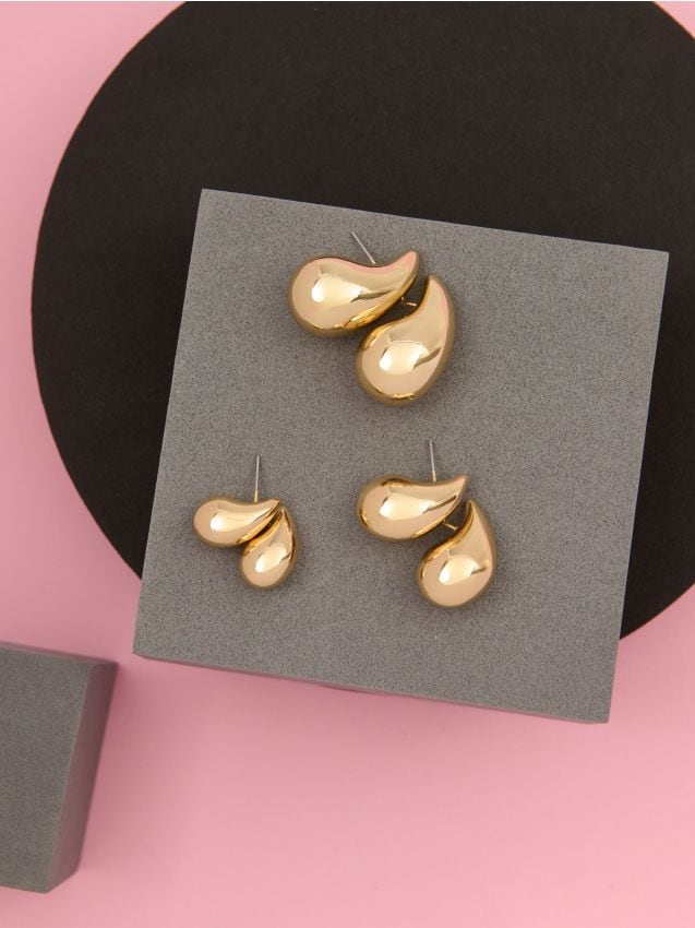 Sinsay - Set de 3 perechi de cercei - auriu