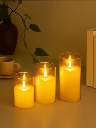 LED lámpák gyertya alakban 3 darabos csomag