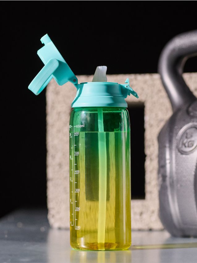 Sinsay - Sticlă cu scară motivațională - turcoaz