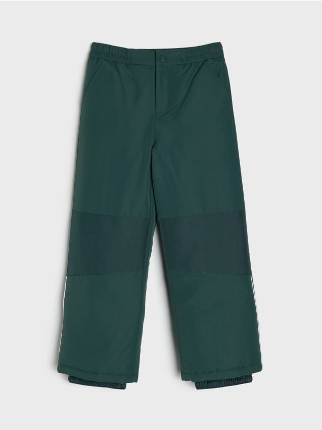 Sinsay - Pantaloni cu elemente reflectorizante - verde-închis