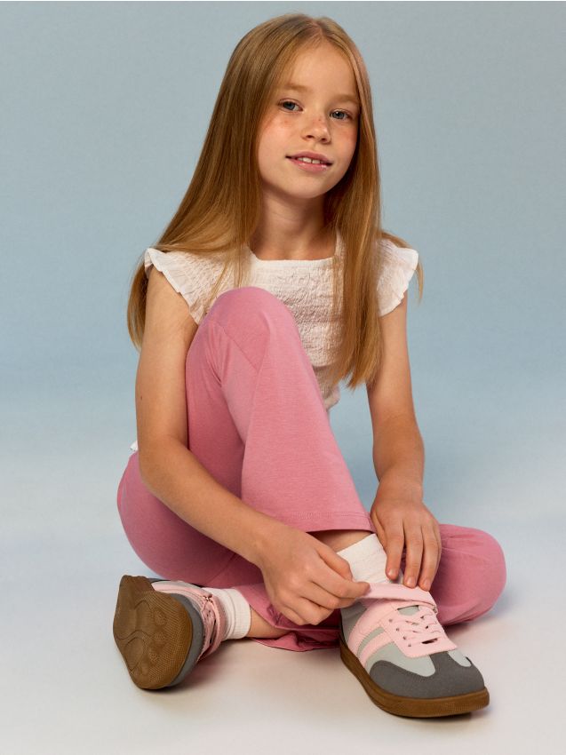 Sinsay - Sneakers barefoot din imitație de piele cu branț din piele - gri-neutru