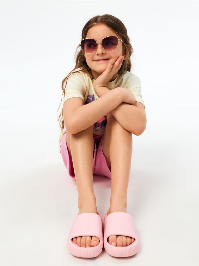 Sinsay - Papuci din spumă - roz-pastel