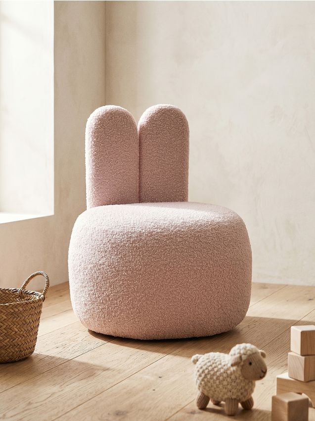 Sinsay - Puf cu motiv de iepure - roz-pastel
