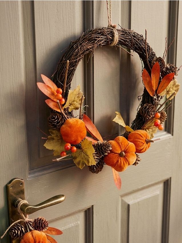 Sinsay - Coroniță decorativă de toamnă cu dovleci și frunze - multicolor