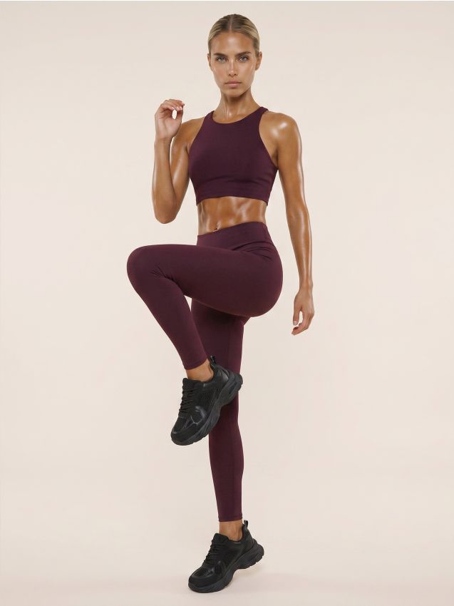 Sinsay - Top sport cu bretele Active - mahon