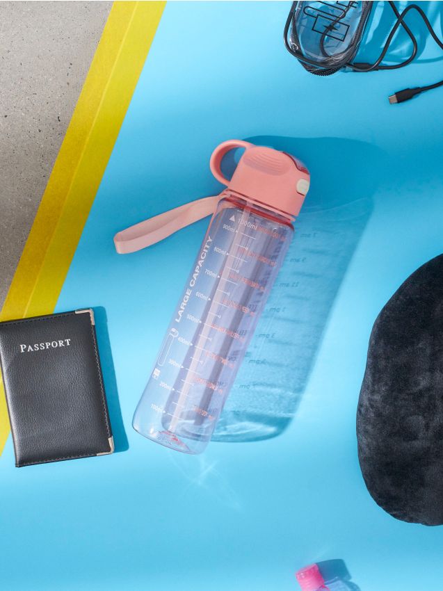 Sinsay - Sticlă de apă cu mâner și pai - corai