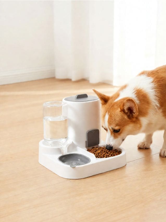 Sinsay - Distribuitor de hrană pentru animale cu recipient transparent pentru apă - gri deschis