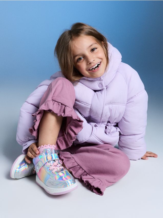 Sinsay - Sneakers înalți căptușiți cu finisaj holografic - argintiu