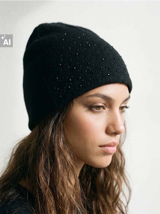 Sinsay - Căciulă Beanie cu Vâscoză - negru
