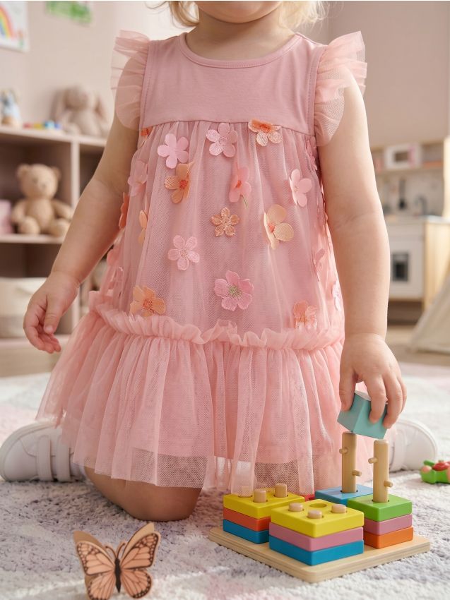 Sinsay - Rochie babydoll - roz-pudră