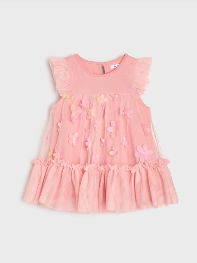 Sinsay - Rochie babydoll - roz-pudră