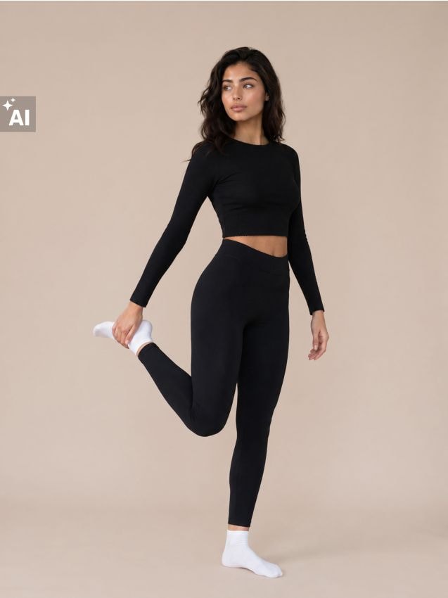 Sinsay - Tricou sport cu mânecă lungă - negru