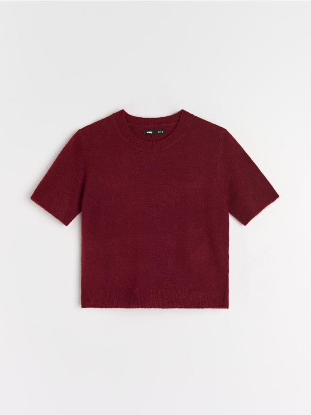 Sinsay - Blúzka s krátkym rukávom - orchideová