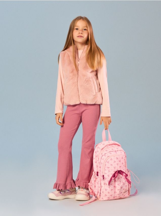 Sinsay - Rucsac cu motiv fundă - roz-pastel