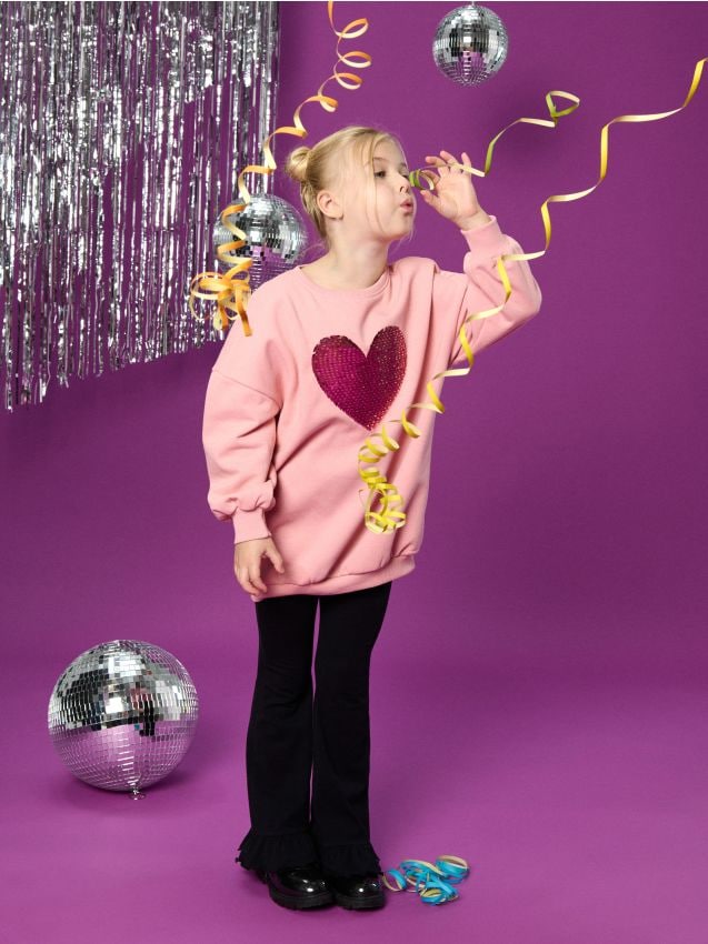 Sinsay - Súprava mikiny a legín - popolavá ružová