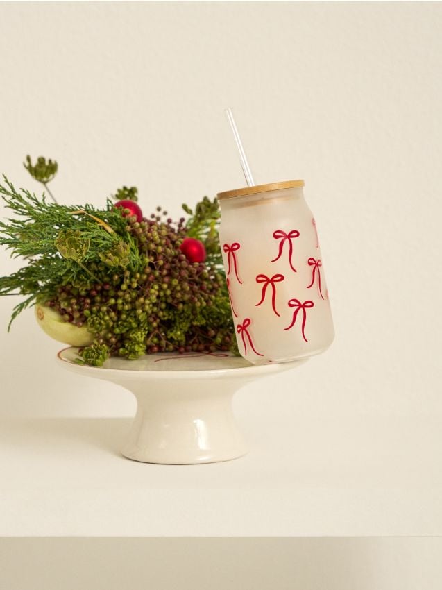 Sinsay - Cană reutilizabilă, cu pai - roșu