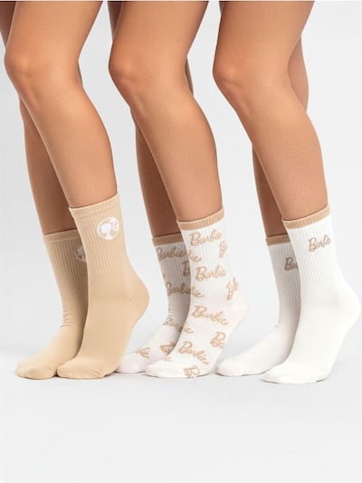 Komplet 3 parov nogavic Barbie