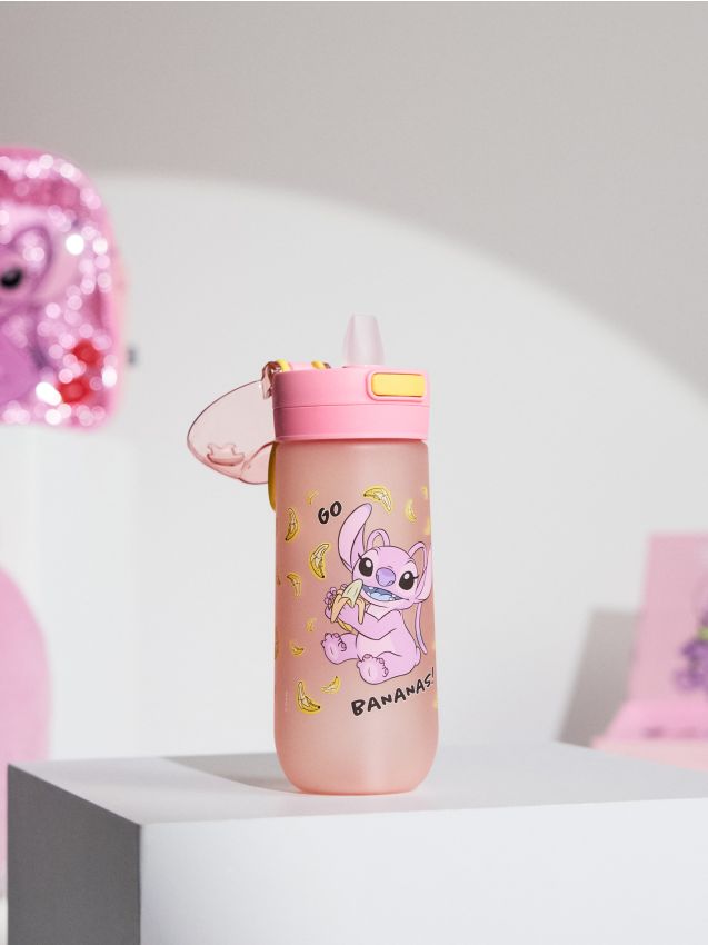 Sinsay - Sticlă de apă cu mâner și pai Lilo & Stitch - multicolor