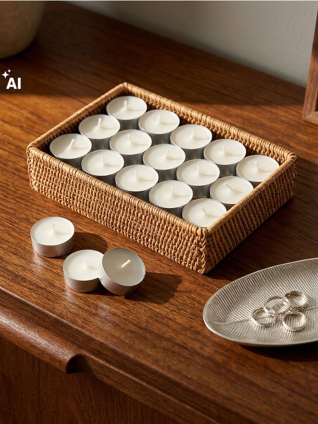 Sinsay - Set de lumânări tip tealight 50 pack - alb