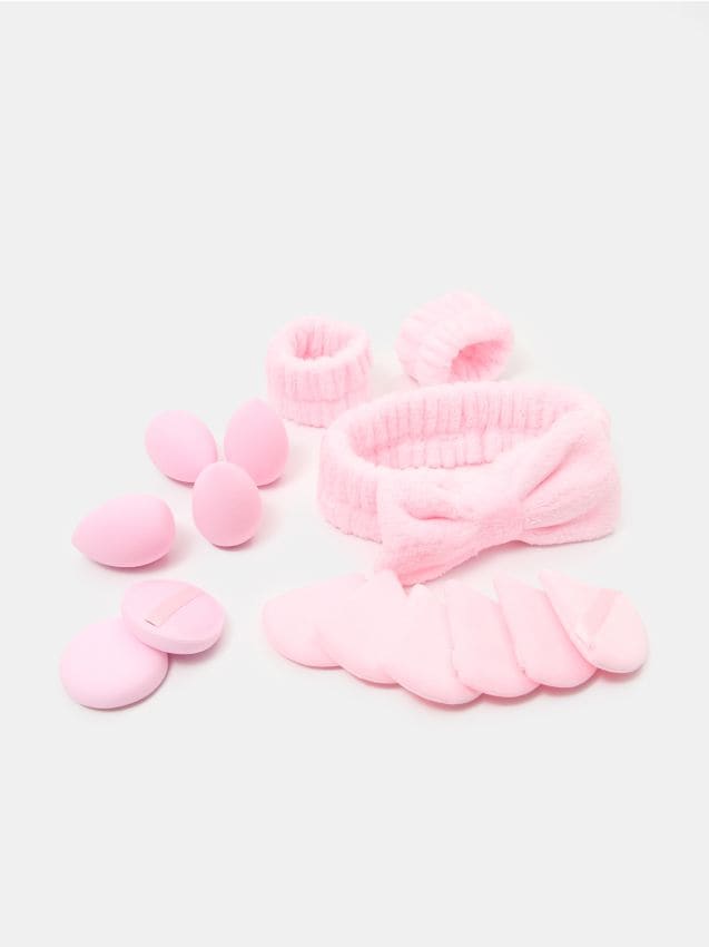 Sinsay - Organizator cu accesorii cosmetice - roz-pastel