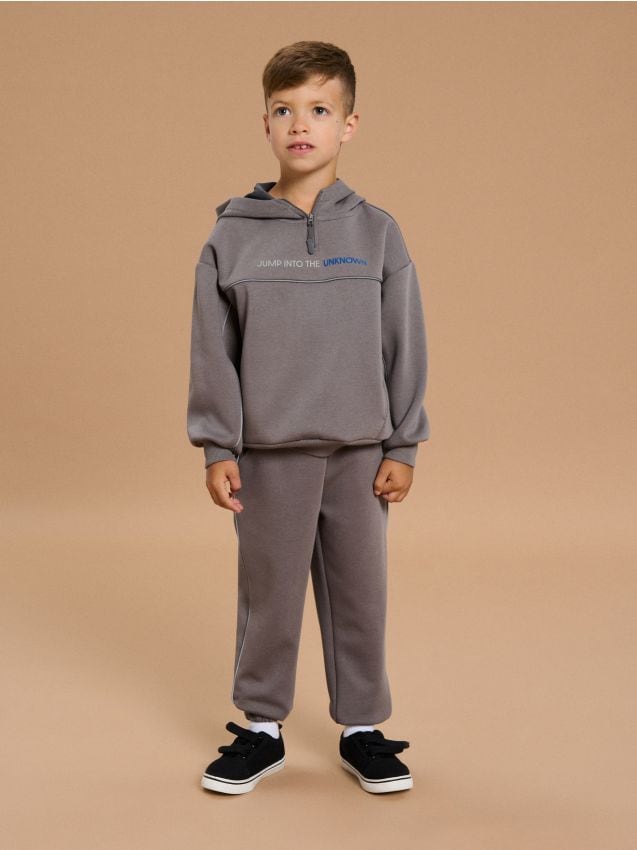Sinsay - Pantaloni jogger - gri-închis