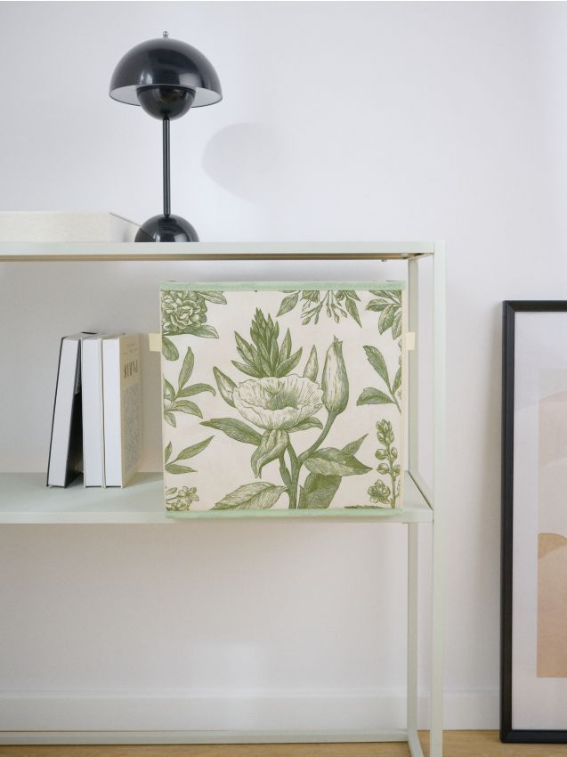 Sinsay - Cutie pliabilă de depozitare cu mânere și motiv vegetal - multicolor