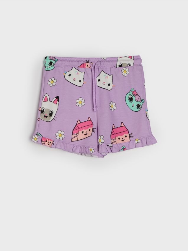 Sinsay - Șorturi din bumbac Gabbys Dollhouse - lavand