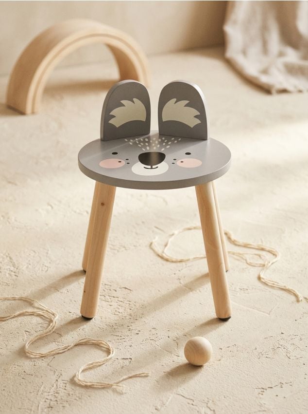 Sinsay - Scaun pentru copii cu motiv de koala - gri deschis