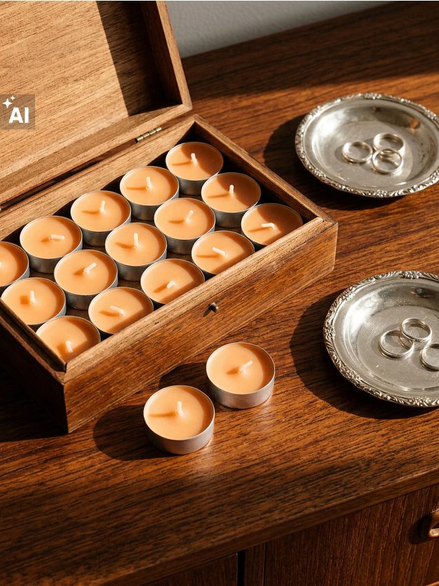 Sinsay - Set de lumânări tip tealight Winter Orange 30 pack - arămiu