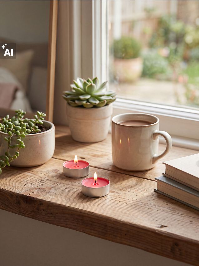 Sinsay - Set de lumânări tip tealight Apple-Cinnamon 30 pack - roșu