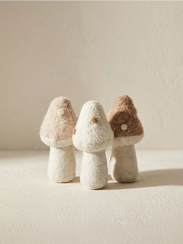Sinsay - Decorațiuni statice din fetru în formă de ciuperci 3 pack - multicolor