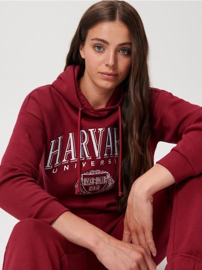 Harvard hoodie with embroidery