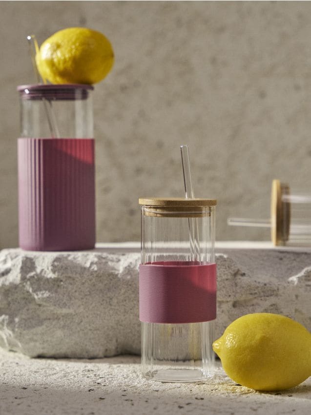 Sinsay - Hrnček s viečkom a slamkou - fialová