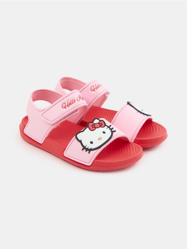 Sinsay - Sandale din spumă cu aplicație 3D Hello Kitty - roz