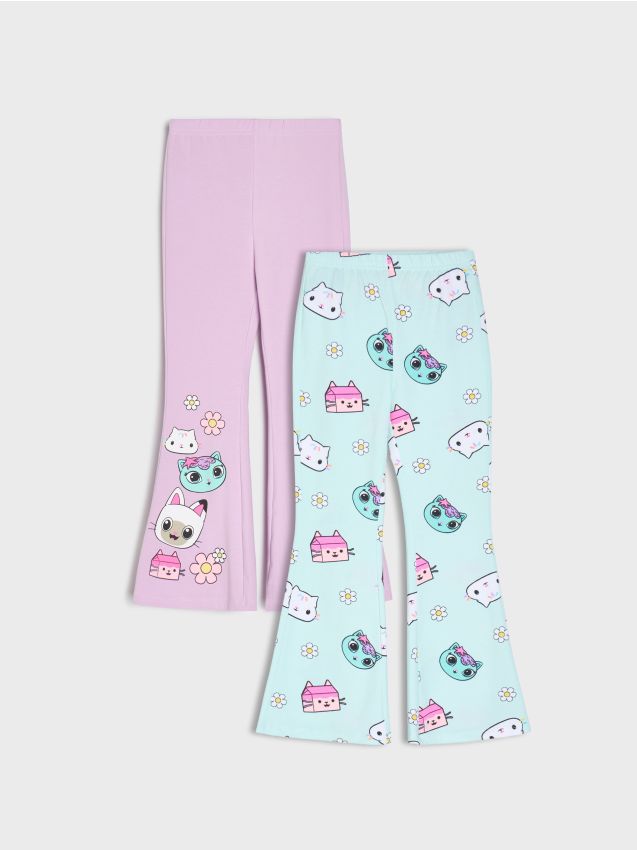 Sinsay - Spodnie flare z nadrukiem Gabby's Dollhouse 2 pack - wielobarwny