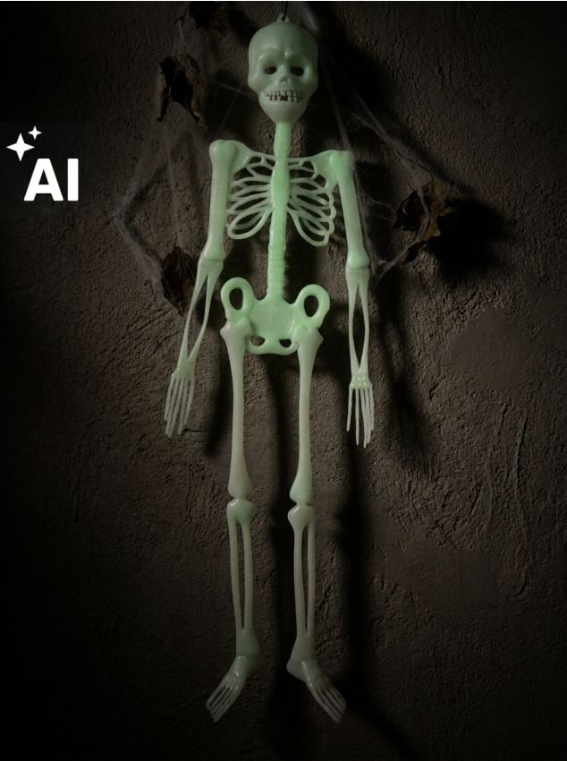 Sinsay - Decorațiune suspendată de Halloween în formă de schelet - alb