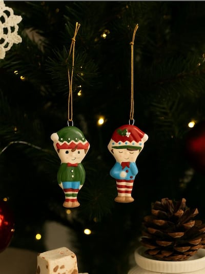 Ozdoby choinkowe w kształcie elfów 2 pack