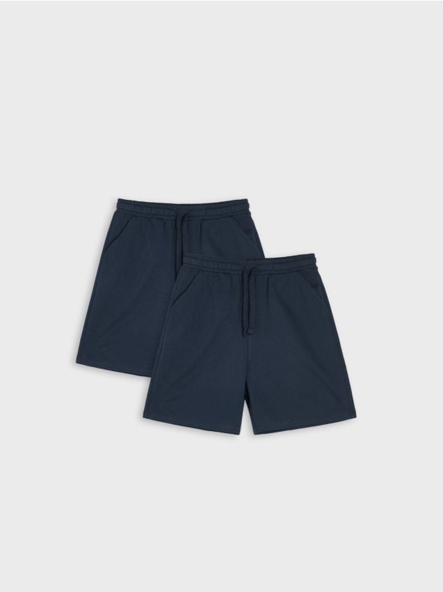 Sinsay - Set 2 pantaloni scurți de trening - bleumarin