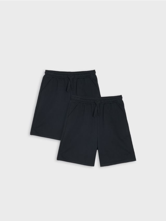 Sinsay - Set 2 pantaloni scurți de trening - negru