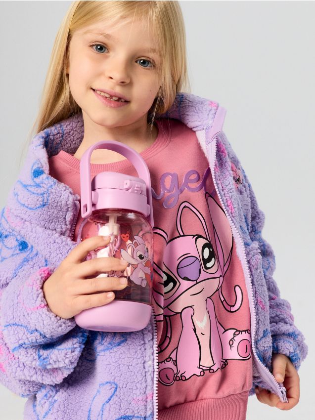 Sinsay - Sticlă de apă cu mâner și pai Lilo & Stitch - multicolor