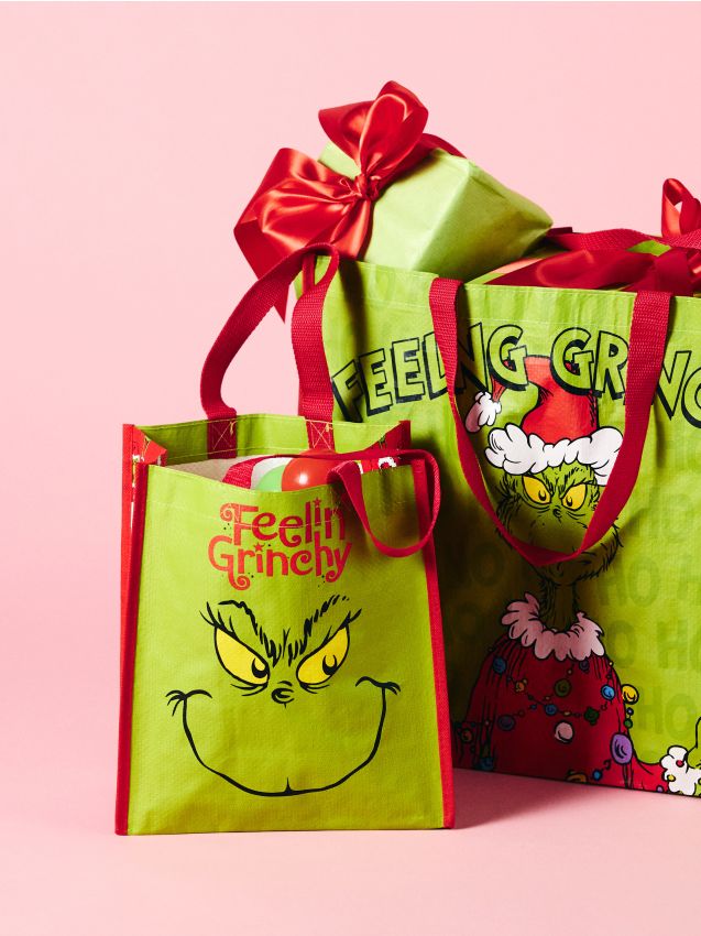 Sinsay - Pungi cadou de Crăciun set de 2 Grinch - multicolor