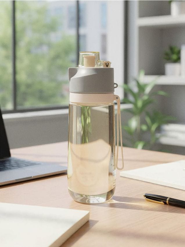 Borraccia con scala graduata e manico Colore panna - SINSAY - 373ES-01X