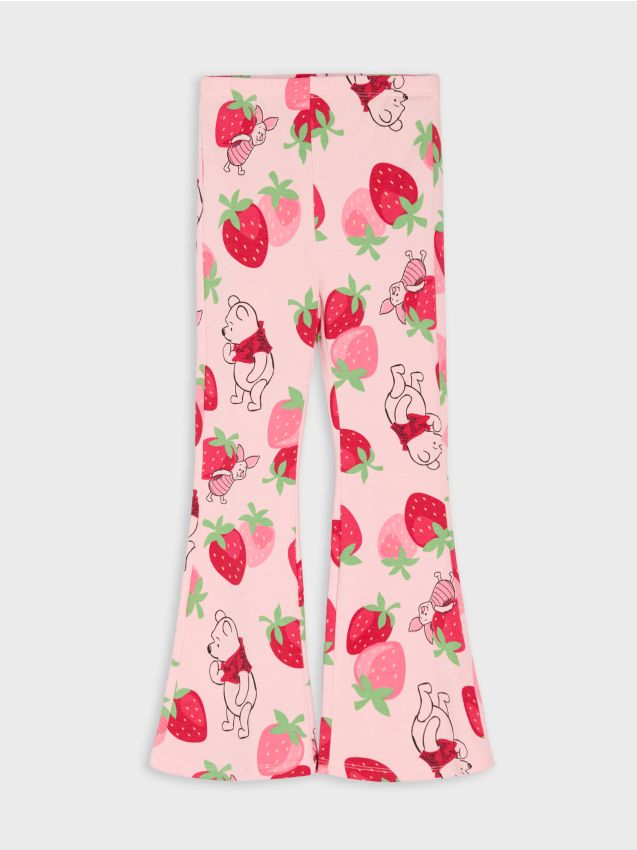 Sinsay - Legginsy flare Winnie the Pooh - różowy
