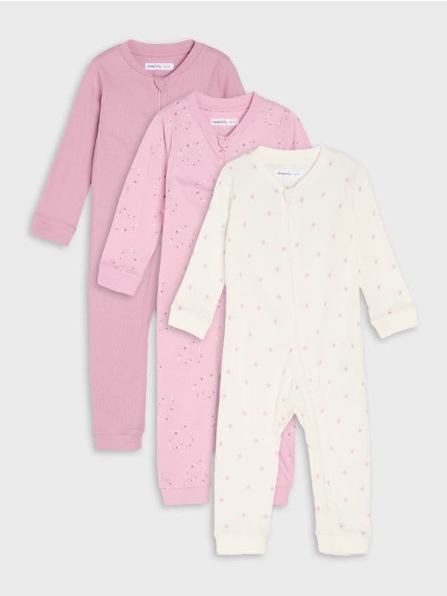 Puuvillased Romperid Lillimustriga 3 pack
