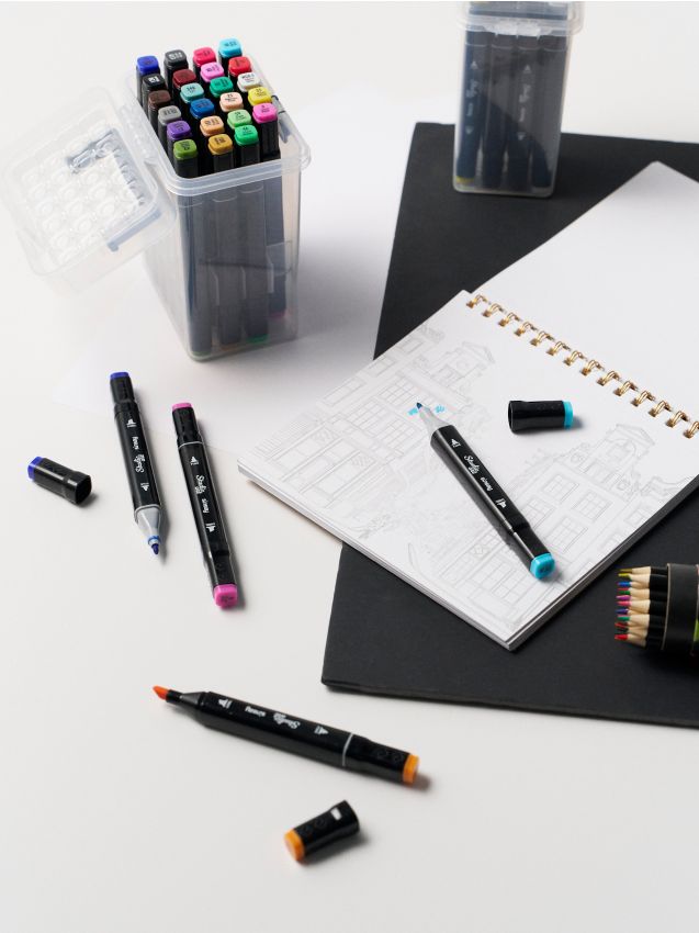 Sinsay - Set de markere cu două capete - violet